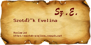Szoták Evelina névjegykártya